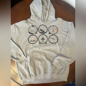 Gildan Gray Aviation Hoodie